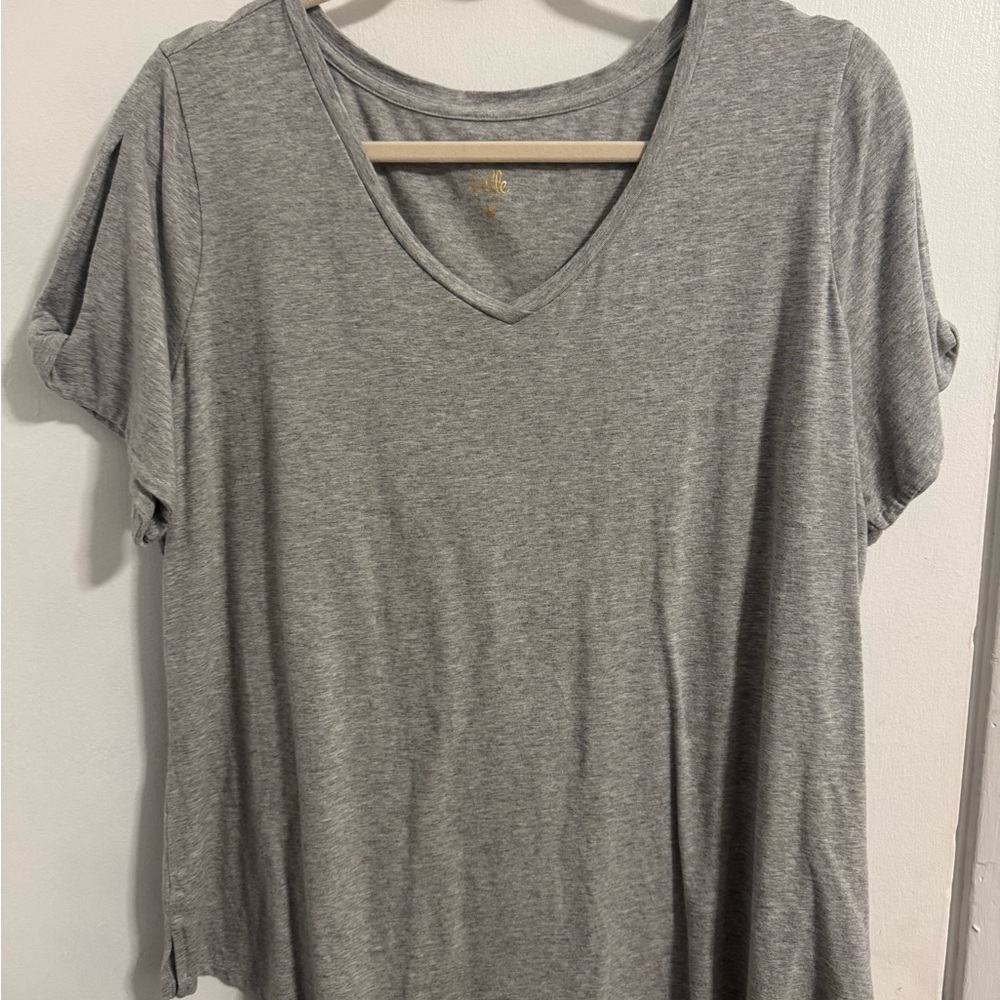 Belle by Kim Gravel TripleLuxe Knit Twist Sleeve Top